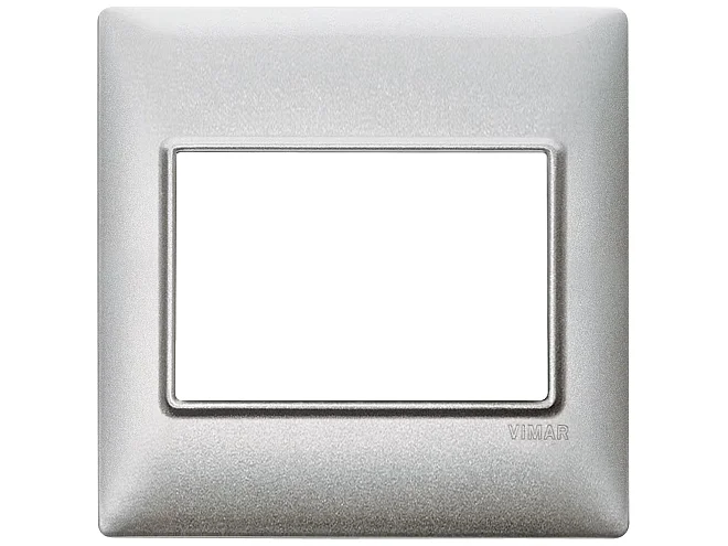 VIMAR Vimar 14648.27 Placca 3M BS tecnopolimero Silver