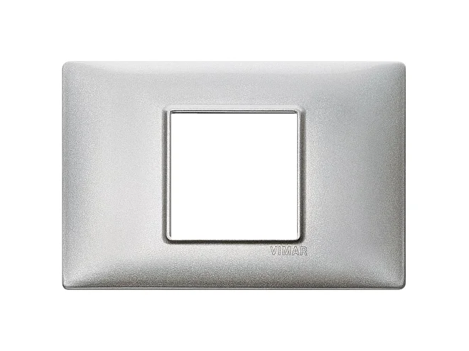 VIMAR Vimar 14652.27 Placca 2M centrali tecnopolimero Silver