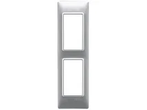 VIMAR Vimar 14667.27 Placca 2M pannelli tecnopolimero Silver
