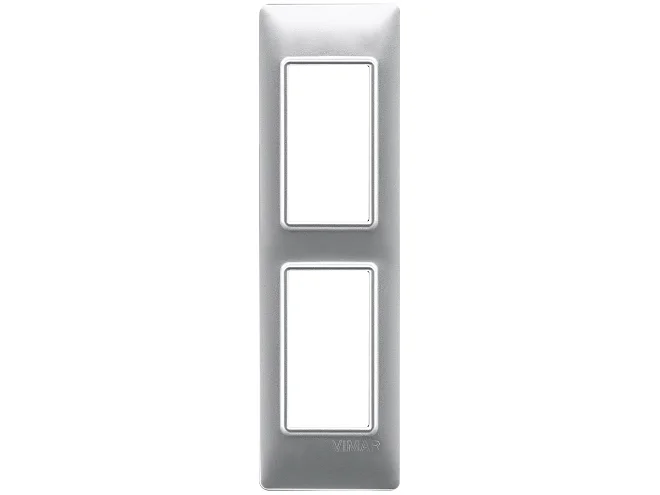 VIMAR Vimar 14667.27 Placca 2M pannelli tecnopolimero Silver
