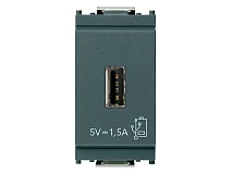 VIMAR Vimar 16292 Unità alimentazione USB 5V1,5A 1M grigio