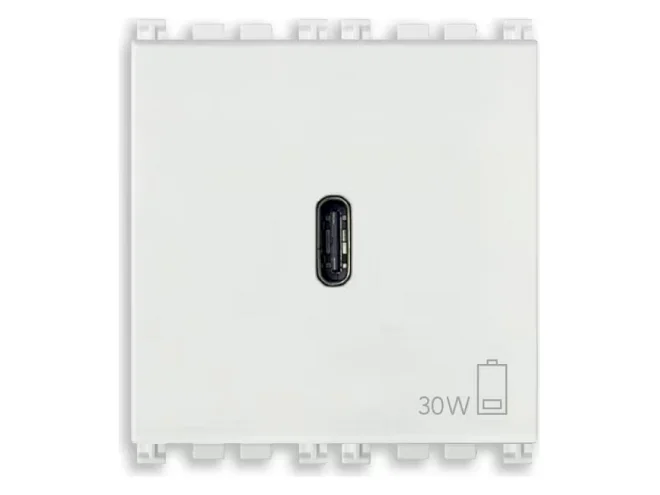 VIMAR Vimar 19298.B Alimentatore USB C 30W PD bianco