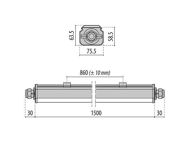 PERFORMANCE IN LIGHTING PERFORMANCE IN LIGHTING 309036 NORMA+CL 150 60 S/EW 865 GR-RAL7035