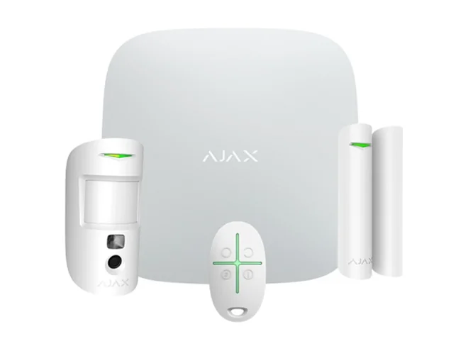 Ajax Ajax 156253.381.WH1 Starter Kit Cam HDR Wireless senza fili GPRS / Ethernet 2SIM 2G HDR White Version