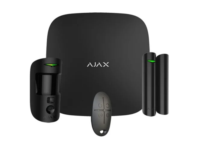 Ajax Ajax 156256.382.BL1 Starter Kit Cam Plus HDR Wireless senza fili GPRS / Ethernet 2SIM 4G HDR Black Version
