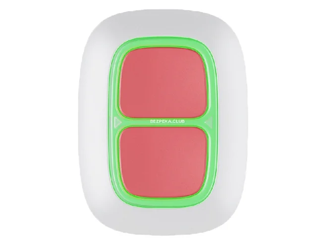 Ajax Ajax 38103.79.WH1 DoubleButton Jeweller Bianco Dispositivo Antirapina Wireless con Sicurezza Avanzata e Autonomia 5 Anni