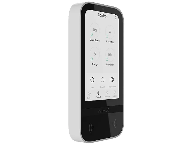 Ajax Ajax 58455.148.WH1 KeyPad TouchScreen Jeweller Bianco Tastiera Touch 5 con Sicurezza Avanzata