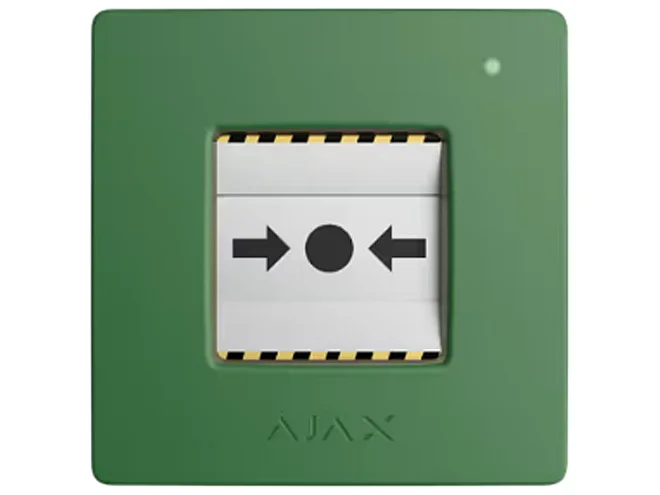 Ajax Ajax 87639.171.NC1 ManualCallPoint Jeweller Verde Pulsante Manuale Wireless per Allarmi e Scenari di Emergenza