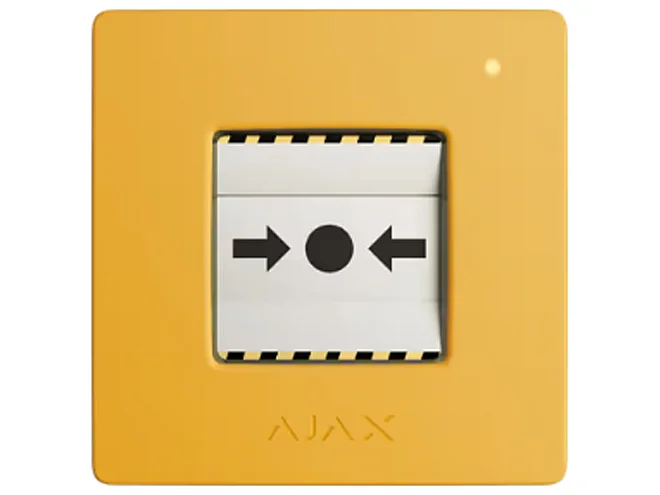 Ajax Ajax 87651.171.NC1 ManualCallPoint Jeweller Giallo Pulsante Manuale Wireless per Allarmi e Scenari di Emergenza