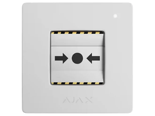 Ajax Ajax 87645.171.NC1 ManualCallPoint Jeweller Bianco Pulsante Manuale Wireless per Allarmi e Scenari di Emergenza