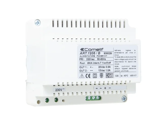 Comelit Comelit 1205/B ALIMENTATORE DOPPIA USCITA, 12VAC-20VDC