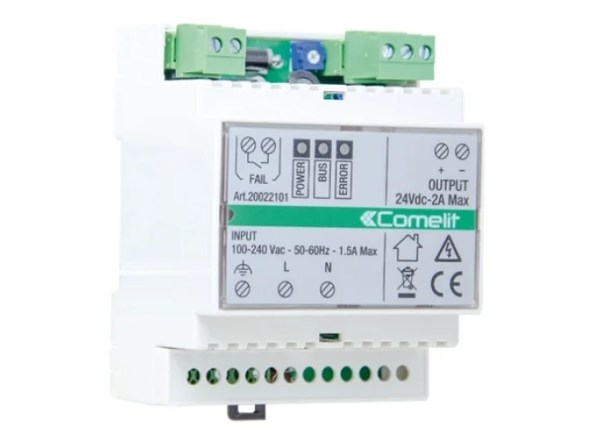 Comelit Comelit 20022101 ALIMENTATORE SWITCHING SIMPLEHOME 24VDC 2A SU DIN