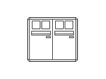 Comelit Comelit 3252/VAI/PW CASELLARIO POSTCOM PW, 2 CAS.POST. VERT, PREL.ANTE., INCASSO