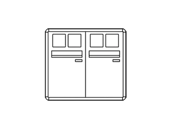 Comelit Comelit 3252/VAI/PW CASELLARIO POSTCOM PW, 2 CAS.POST. VERT, PREL.ANTE., INCASSO