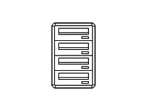 Comelit Comelit 3274/OPI CASELLARIO POSTCOM, 4 CAS.POST. ORIZ, PREL.POSTE., INCASSO