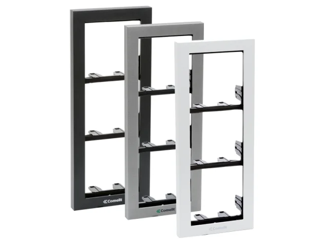 Comelit Comelit 3311/4S TELAIO 4 MODULI SERIE IKALL, CORNICE SILVER