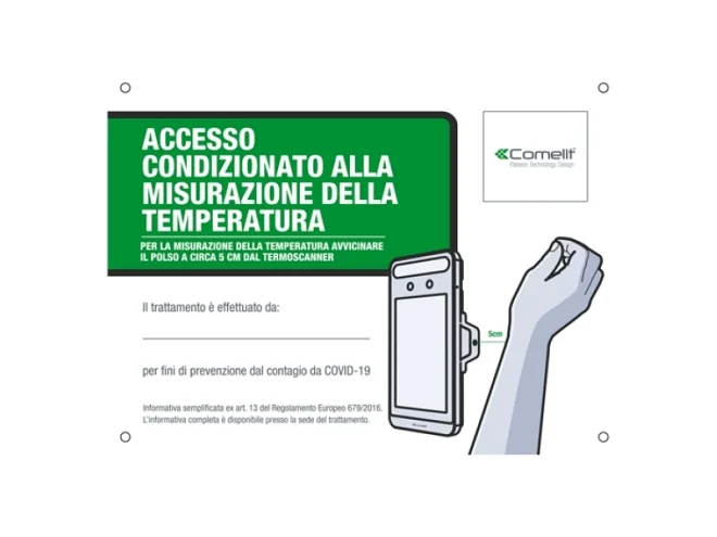 Comelit Comelit 43700A CARTELLO MISURAZIONE TEMPERATURA IT