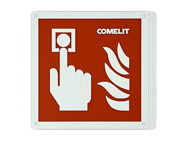 Comelit Comelit 43CPM000 CARTELLO METALLO PER PULSANTE ALLARME, 5PZ