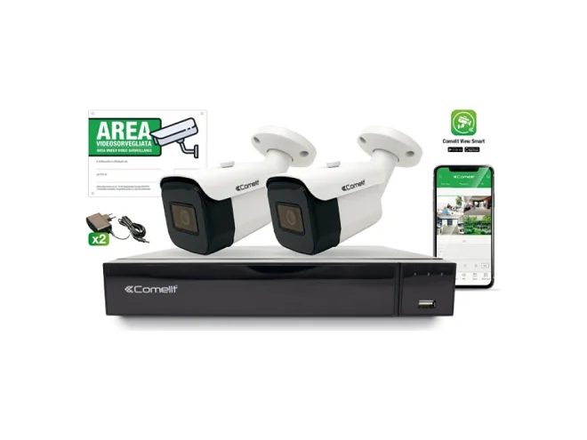 Comelit Comelit AHKIT004S02A KIT AHD AHDVR004S02A, 2x AHBCAMS02FA, ACC