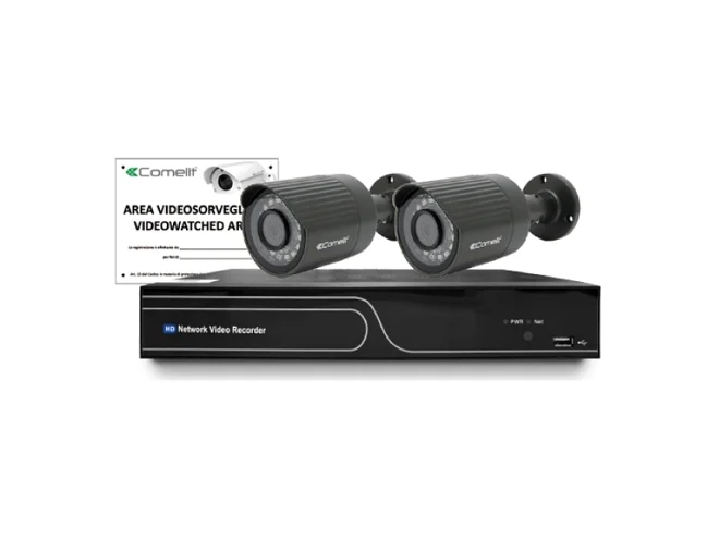 Comelit Comelit IPKITPOE402D KIT IP, IPNVR104FPOE, 2 X IPCAM102D, 43500