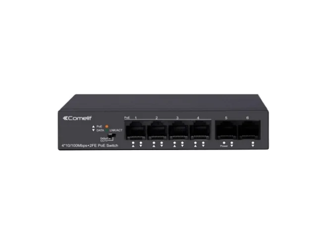 Comelit Comelit IPSWP06N100A SWITCH 4 PORTE POE + 2 UPLINK 10/100
