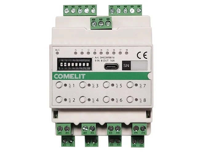 Comelit Comelit SHIOM9816 MODULO SIMPLEHOME 9 IN/8 OUT 16A - DIN