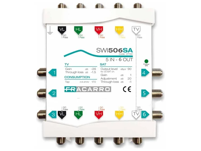 Fracarro Fracarro SWI506SA 271162 SWI506SA MSW CASC 5IN 6OUT SAT AD