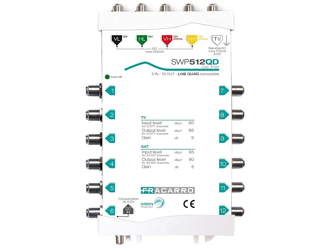 Fracarro Fracarro SWP512QD 271165 SWP512QD MSW COMP. 5IN 12OUT QUAD