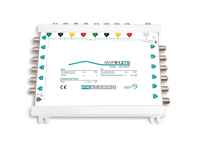Fracarro Fracarro SWP912TS 287351 SWP912TS MSW COMP 9IN 12OU TV A/P