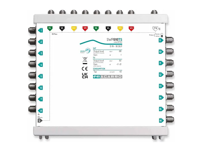 Fracarro Fracarro SWP916TS 287352 SWP916TS MSW COMP 9IN 16OU TV A/P