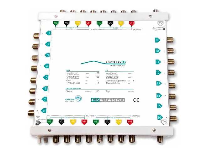 Fracarro Fracarro SWI916TS 287362 SWI916TS MSW CASC 9IN 16OU TV A/P