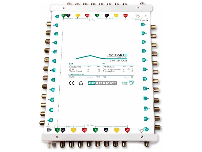 Fracarro Fracarro SWI924TS 287363 SWI924TS MSW CASC 9IN 24OU TV A/P