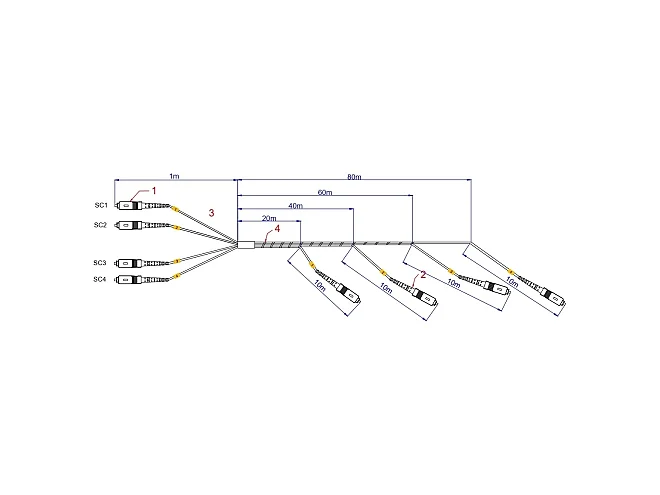 Fracarro Fracarro OPC4I90C-SA-P 287701 OPC4I90C-SA-P CAVO 4 FO 90M IN ST