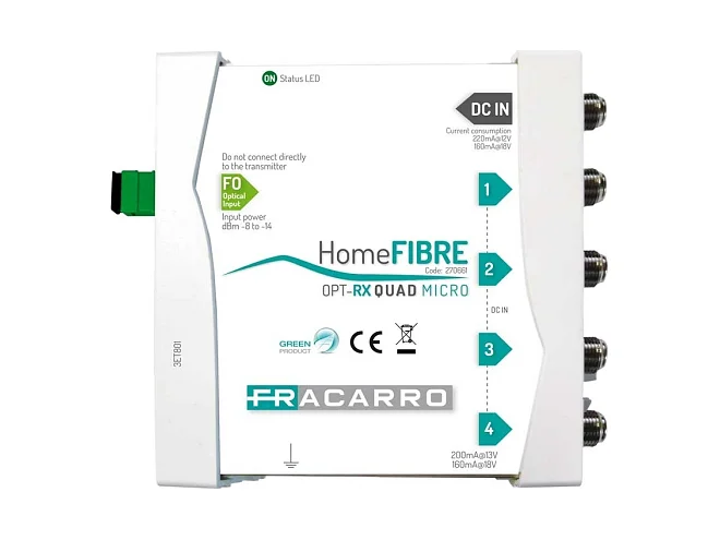 Fracarro Fracarro OPT RX QD MICRO 270661 OPTRX QD MICRO RX Ottico Indoor Univ