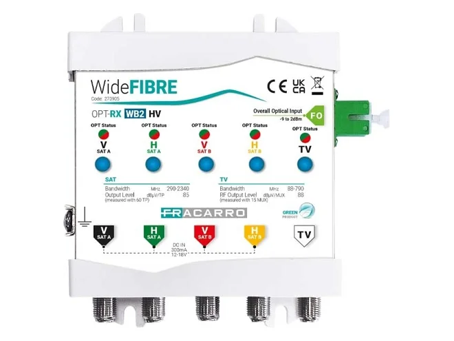 Fracarro Fracarro OPT-RX WB2 HV 270905 OPT-RX WB2 HV RX OTTICO WB2 (2SAT+TV)