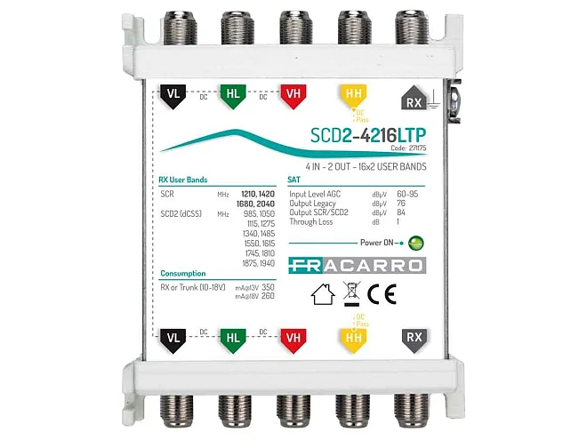 Fracarro Fracarro SCD2-4216LTP 271175 SCD2-4216LTP MSW SCD2 4IN 2OUT LEG TP