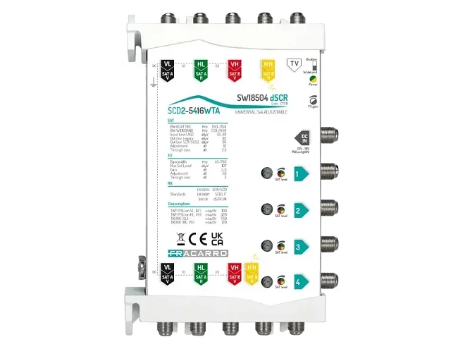 Fracarro Fracarro SWI8504 dSCR UK 271178 SWI8504 dSCR UK MSW SCD2-5416W TV ADJ UK