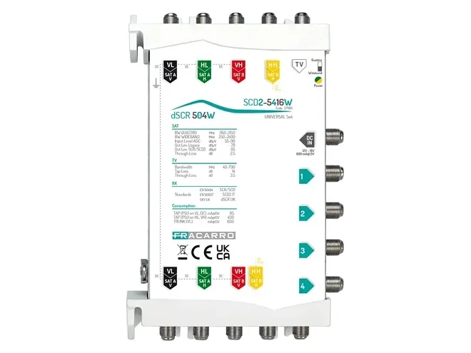 Fracarro Fracarro SCD2-5416W 271180 SCD2-5416W MSW SCD2 5IN WB 4OUT FVM