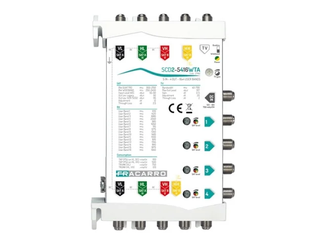 Fracarro Fracarro SCD2-5416WTA 271182 SCD2-5416WTA MSW SCD2 5IN WB 4OUT FVM