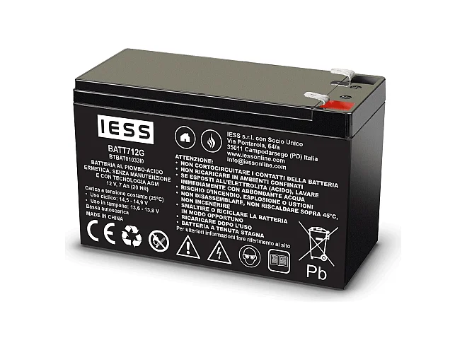 IESS IESS BATT712G Batteria AGM 7 Ah 12V