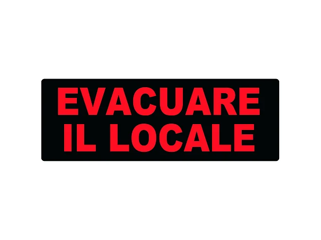 IESS IESS SOL50T2 Targa x SOL50 scritta Evacuare il locale