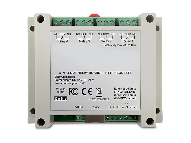 IESS IESS MD4I4OHTTP Modulo 4IN/OUT relè con WIFI LAN, HTTP