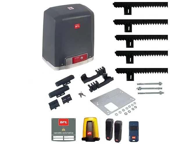 BFT BFT DEIMOS ULTRA BT KIT B600 2618209 Con 5 MT Cremagliera Automazione 24V 600 Kg Per Cancelli Scorrevoli