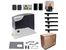 NICE NICE RDKCE RD400 RD400KCE Road Kit Con 5 MT Cremagliera Automazione Motore Per Cancelli Scorrevoli 400kg 24v