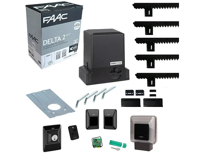 FAAC FAAC 740 DELTA 2 1056303445 KIT 500kg 5mt Cremagliera Automazione Cancello Scorrevole