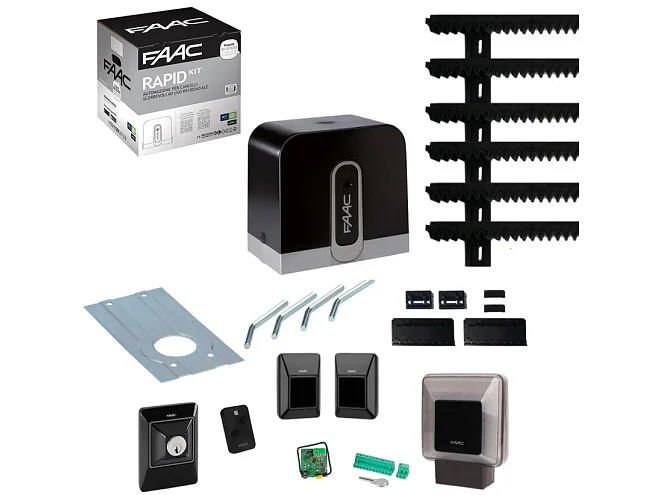 FAAC FAAC C720 RAPID KIT 1059995 400 kg 24v 6mt Cremagliera Automazione Cancello Scorrevole